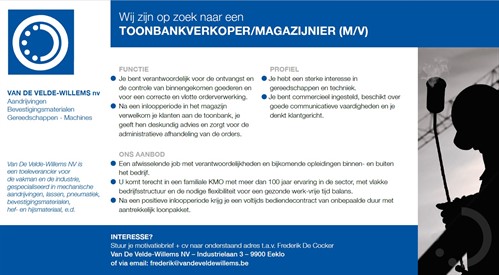 Toonbank Verkoper VANDEVELDEWILLEMS